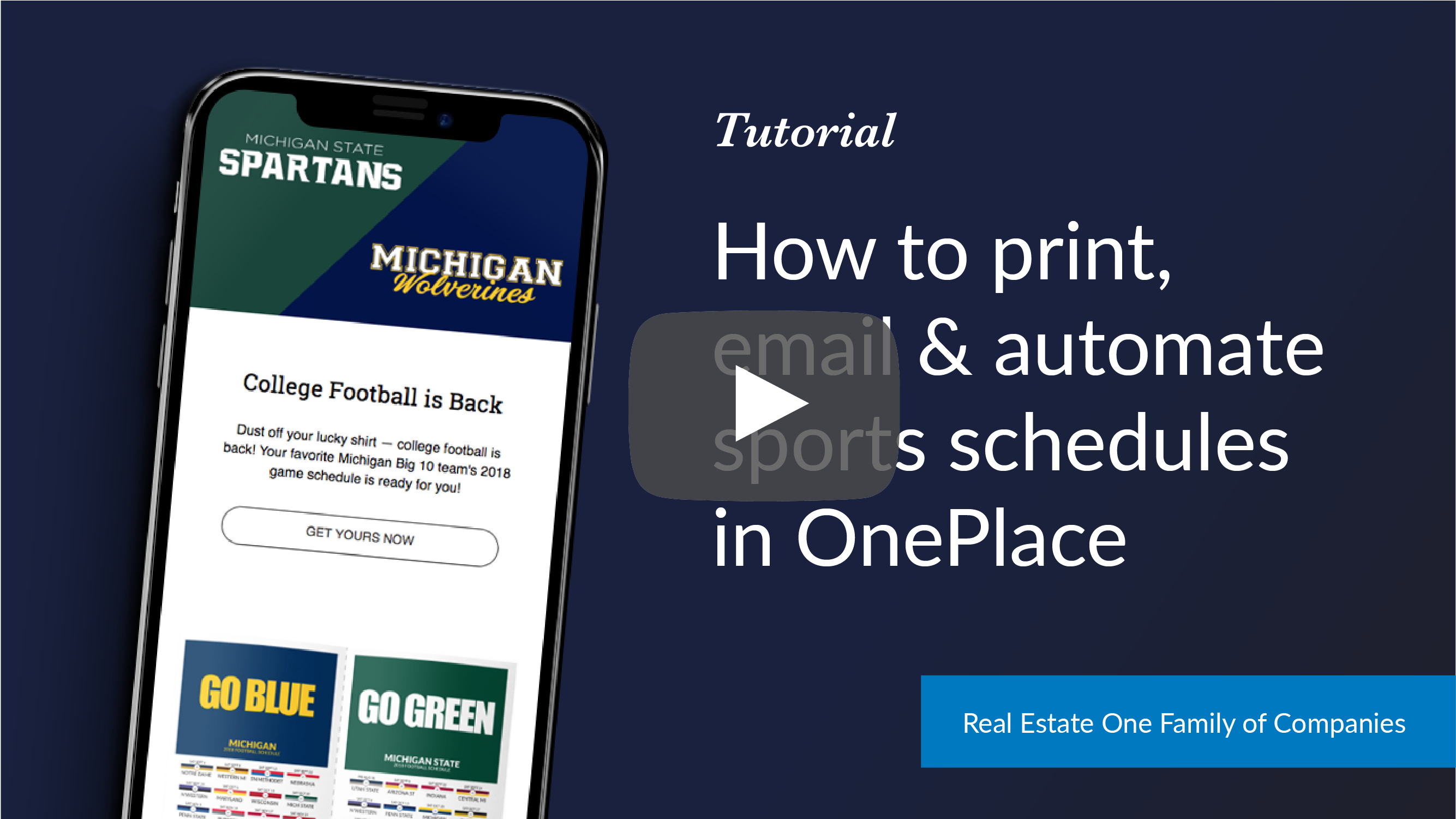 Tutorial: How to print, email, and automate Sports Schedules in OnePlace